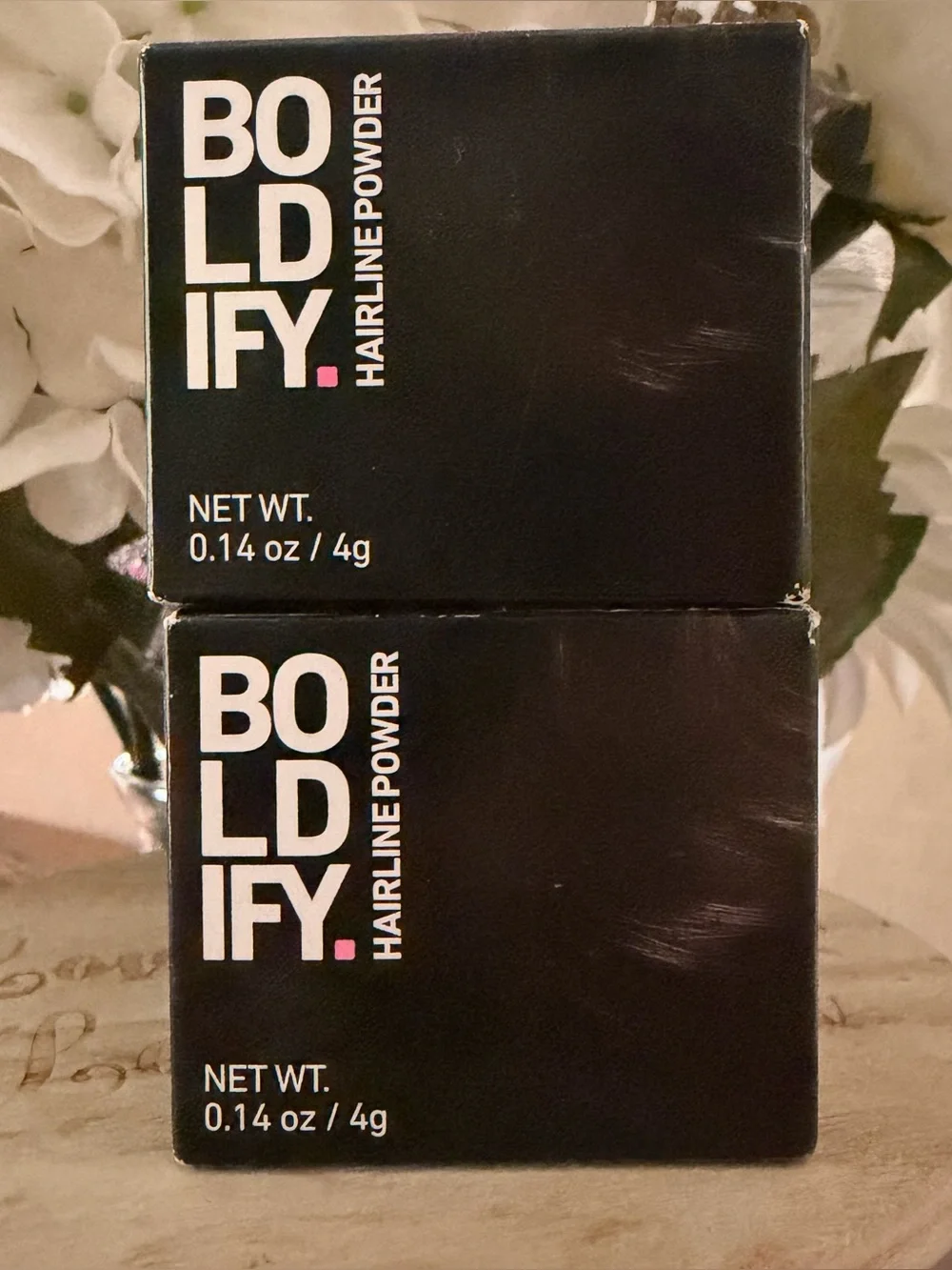 Lot of 2 Boldify Dark Brown Hairline Powder .14 oz each